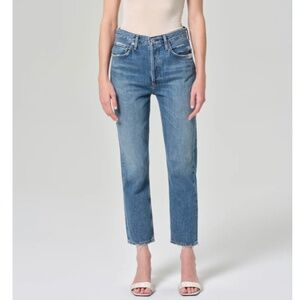 Agolde Riley crop jeans in frequency